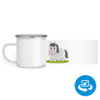 Кружка металлическая белая (круговая запечатка)