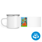 Кружка металлическая белая (круговая запечатка)