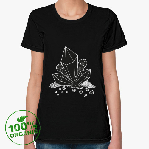 Женская футболка из органик-хлопка с принтом Cristal