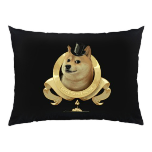 Подушка с принтом DOGE