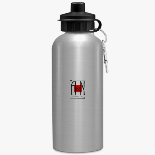 Бутылка с карабином (500 мл) с принтом NO PAIN NO GAIN!