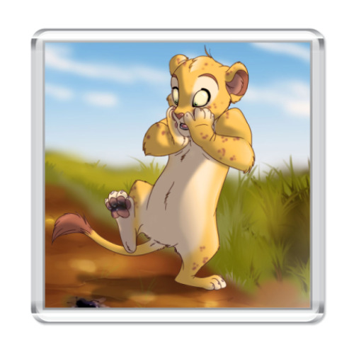 Магнит с принтом oops