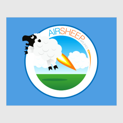 Постер с принтом Airsheep airlines