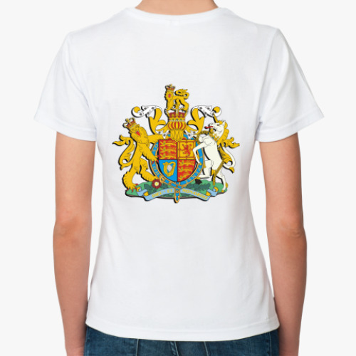 Классическая футболка с принтом Герб Великобритании