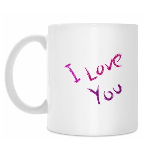 Кружка с принтом Лов Ю