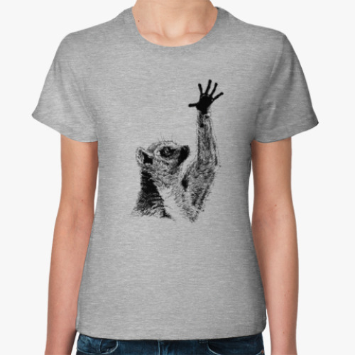 Женская футболка с принтом Лемур
