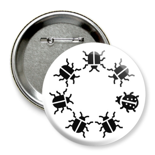Значок 75мм с принтом Другой жук