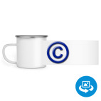 Кружка металлическая белая (круговая запечатка)