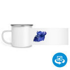 Кружка металлическая белая (круговая запечатка)