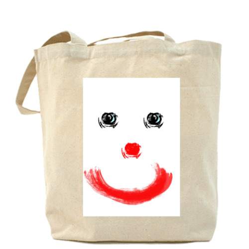 Сумка шоппер с принтом клоун