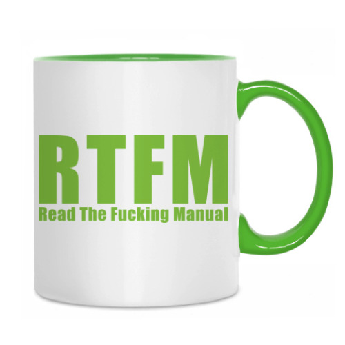 Кружка с принтом RTFM