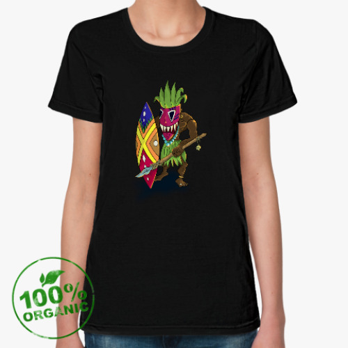 Женская футболка из органик-хлопка с принтом Туземец