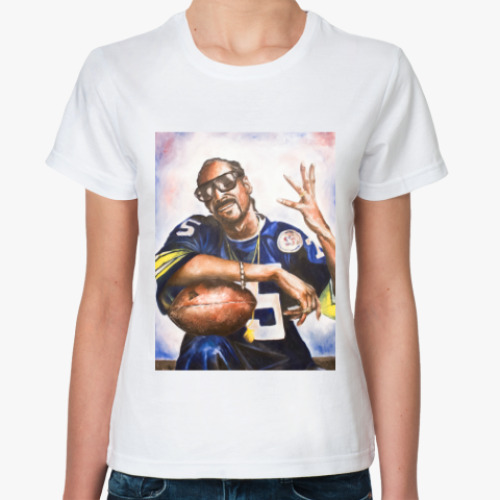 Классическая футболка с принтом Snoop Dogg Hip-Hop OldSchool Rap Music