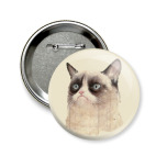 Значок 58 мм Grumpy Cat / Сердитый Кот
