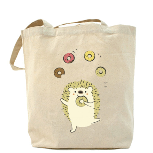 Сумка шоппер с принтом Пончики