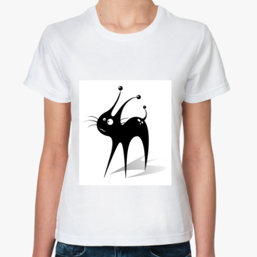 Классическая футболка с принтом Безумная клякса