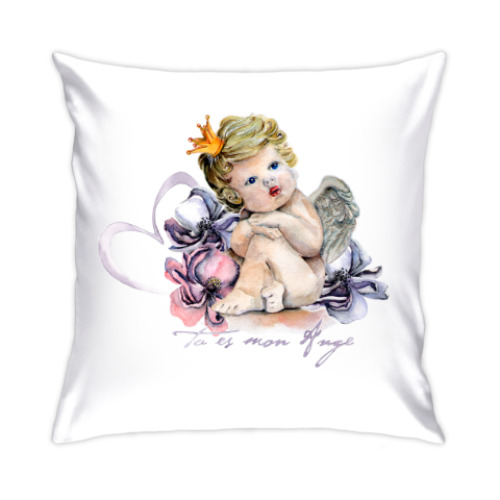 Подушка с принтом Ангел
