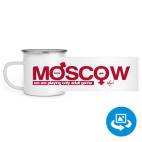 Кружка металлическая белая (круговая запечатка)