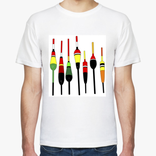 Футболка с принтом Рыболовные поплавки