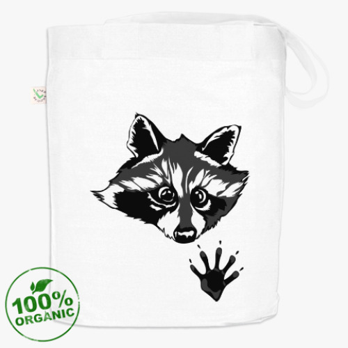 Сумка шоппер с принтом енот