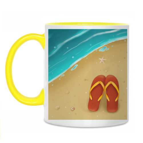 Кружка с принтом для тех, кто скучает по морю