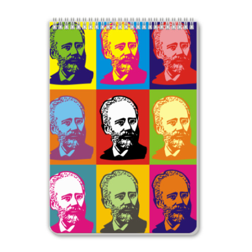 Блокнот с принтом Чайковский POP!