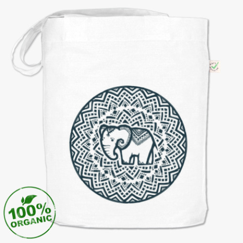 Сумка шоппер с принтом Этно-слоник