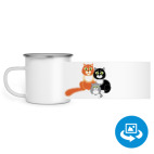 Кружка металлическая белая (круговая запечатка)