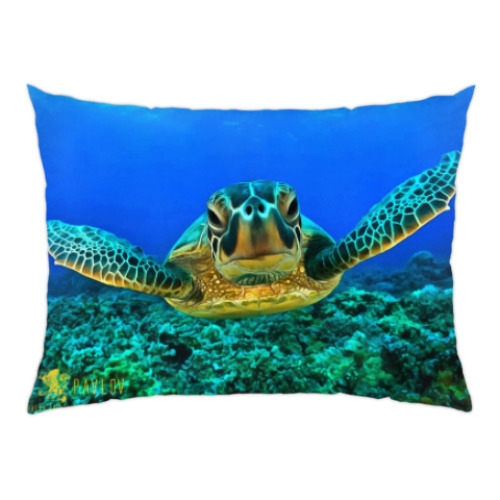 Подушка с принтом Черепаха