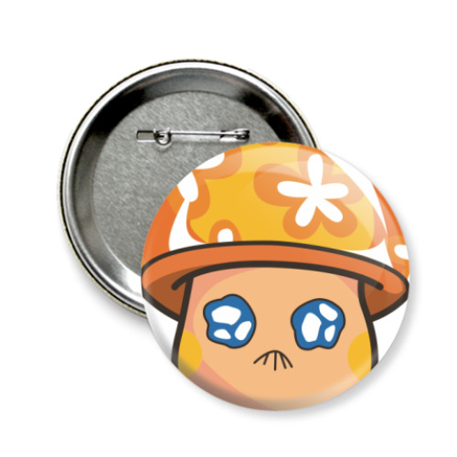 Значок 58мм с принтом  Mushroom cry