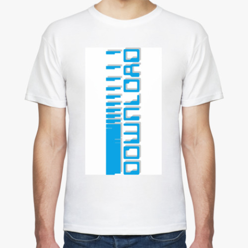 Футболка с принтом  «DOWNLOAD»