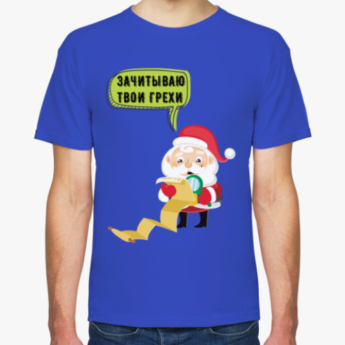 Футболка с принтом Милый Санта