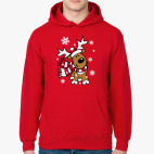 Толстовка худи Олень с шарфиком