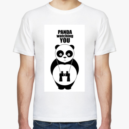Футболка с принтом  PANDA watching YOU