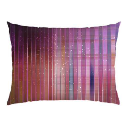 Подушка с принтом Космос в полоску