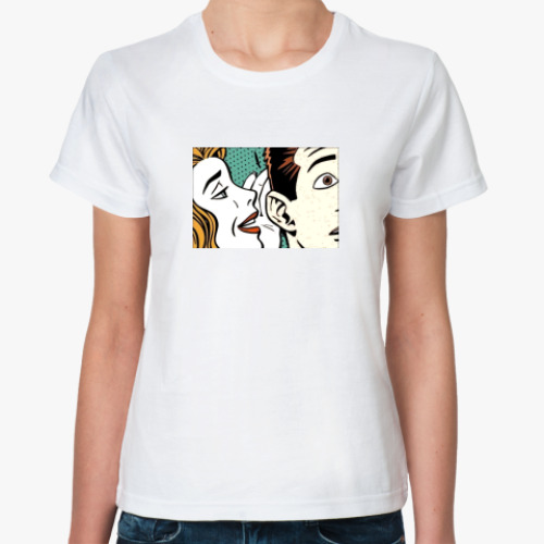 Классическая футболка с принтом ПОП-АРТ