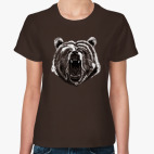 Классическая женская футболка Медведь