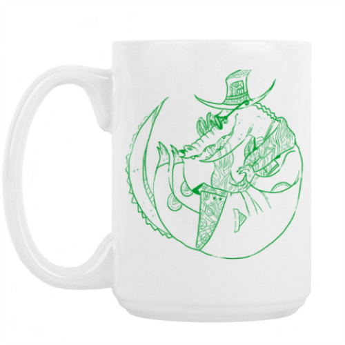 Кружка с принтом 'Крокодил'