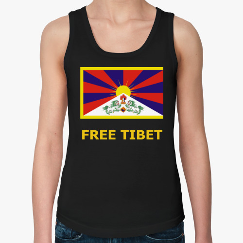 Женская майка с принтом Free Tibet