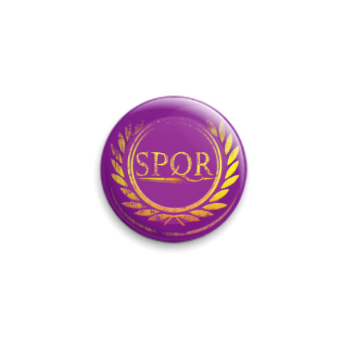 Значок 25мм с принтом SPQR. Лагерь Юпитера. Герои Олимпа