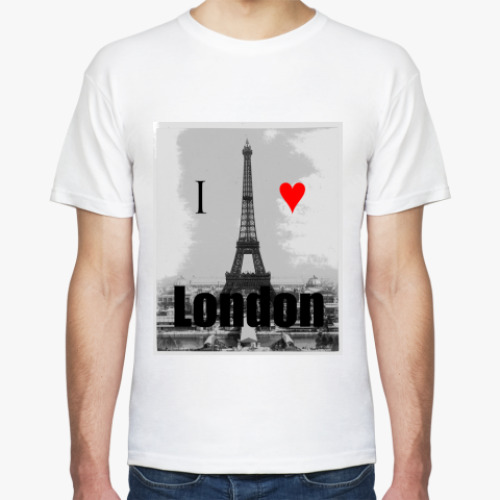 Футболка с принтом I love London (Or Paris?)