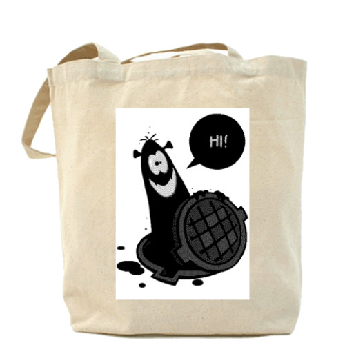 Сумка шоппер с принтом Hi