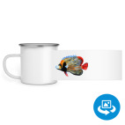 Кружка металлическая белая (круговая запечатка)