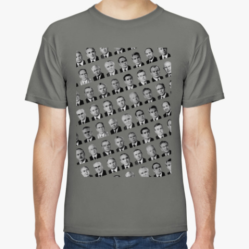 Футболка с принтом Политбюро ЦК КПСС паттерн