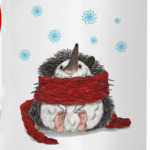 Новогодний ежик в шарфе