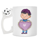 Кружка с футбольным мячиком