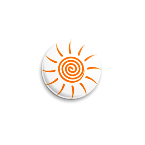 Значок 25мм с принтом Солнышко