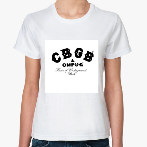 Классическая футболка с принтом Cbgb