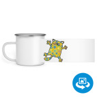 Кружка металлическая белая (круговая запечатка)