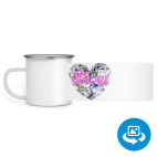 Кружка металлическая белая (круговая запечатка)